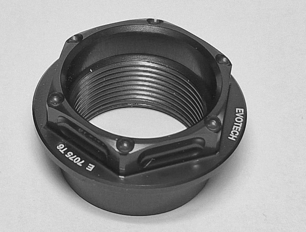 Ducati M25x1.25 Mutter für Vorderradachse Schwarz von Evotech Italien